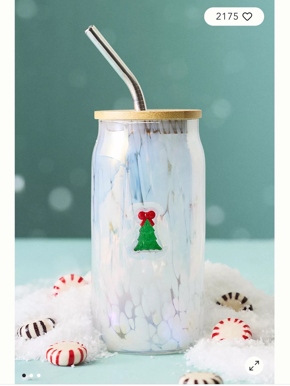 Anthropologie glass tumbler